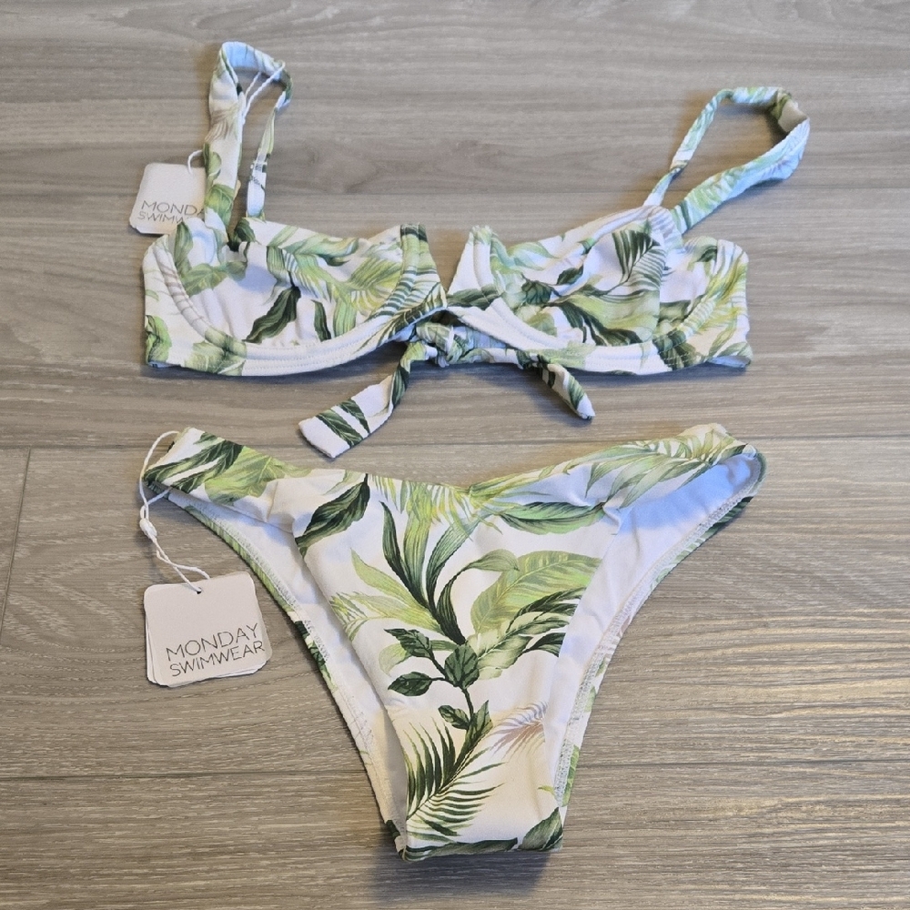 Monday Swimwear Leaf Print Bikini